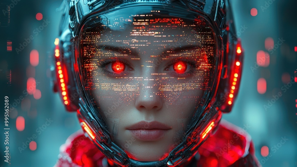Aufkleber ai robot infiltrating digital security systems