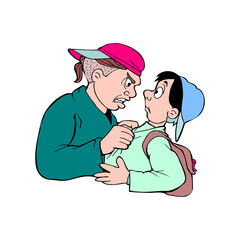 parent and child Vector Illustration