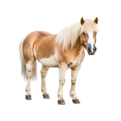 Obraz premium Haflinger Horse Standing on White Background