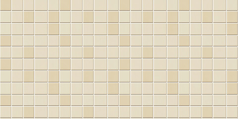 a seamless pattern of perfectly square, matte almond tiles with white grout