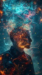 Naklejka premium Surreal data-driven marketing strategy.