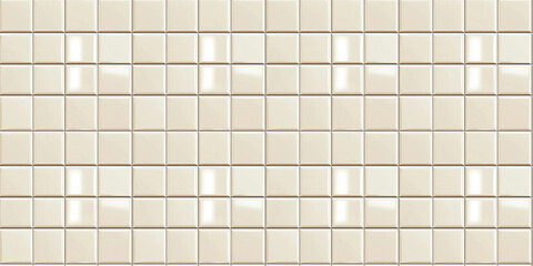 a seamless pattern of perfectly square tile,glossy almond tiles with white grout in a clean, modern aesthetic