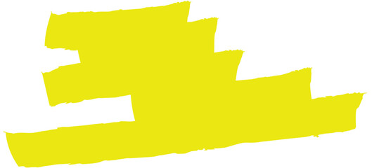 Hand drawn highlight marker lines. Marker yellow streaks.  Brush line