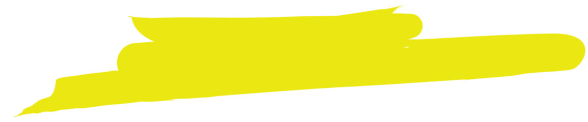 Hand drawn highlight marker lines. Marker yellow streaks.  Brush line