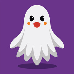 white Halloween ghost Catton illustration