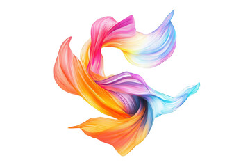 Fototapeta premium Colorful abstract swirl design on white background