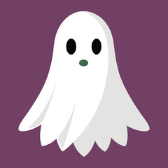 white Halloween ghost Catton illustration