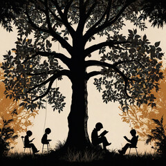 children playing in the park