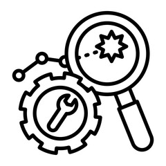 Icon showing predictive maintenance of equipment based on operating status.