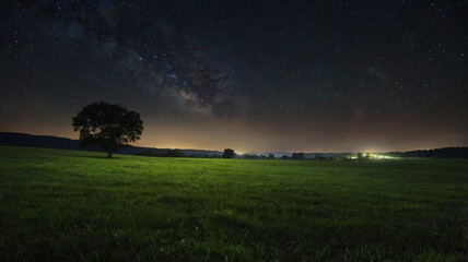 Fototapeta premium sunrise over the field
