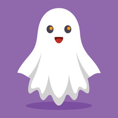 Obraz premium white Halloween ghost Catton illustration