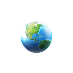 3D Globe with North and South America in Focus