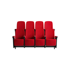 Red Theater Seats in a Row