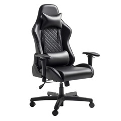 Colorful modern gaming chair isolated on white and transparent background. PNG cutout.