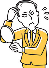 薄毛に悩む男性
