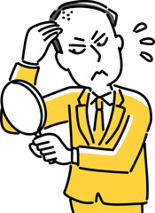 薄毛に悩む男性