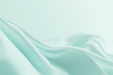 Soft Mint Blue Fabric with Calming Background