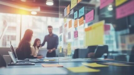 Team Collaboration in Modern Office Space