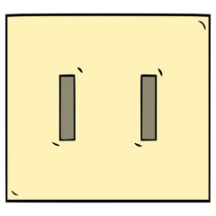 electrical outlet type A illustration hand drawn isolated vector