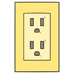 electrical outlets type B illustration hand drawn isolated vector