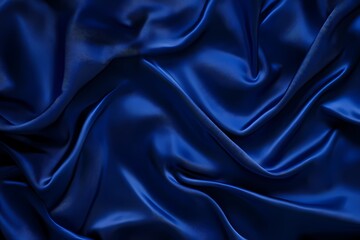 Fototapeta premium Luxurious Deep Cobalt Blue Fabric Background