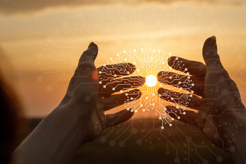 Artificial Intelligence and Sunset.