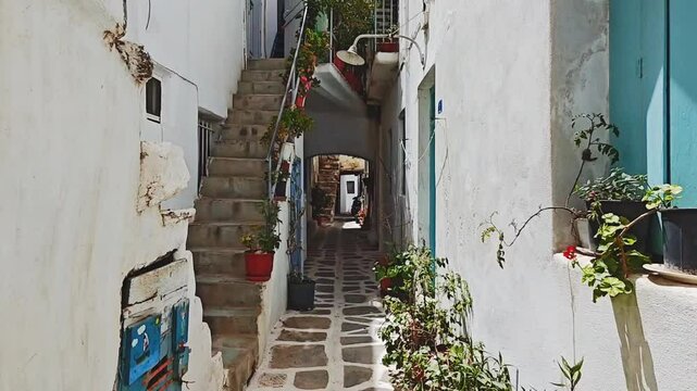 Parikia street here live their locals