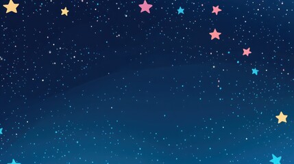 Naklejka premium stars scattered across a dark blue sky