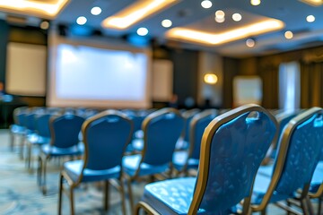 empty conference room white background Generative AI