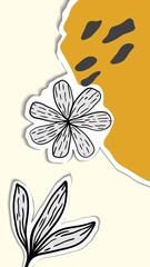 botanical abstract floral boho art 