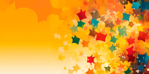 Silhouette of a child against a vibrant puzzle background, symbolizing the complexities of child psychology and development