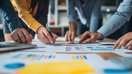 Team Collaboration in Office with Statistical Charts