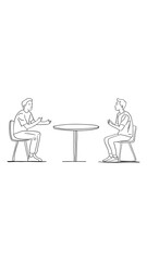 Business meeting in cafe