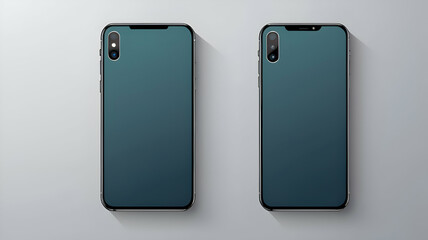 Realistic smartphone mockup with front and back

