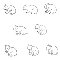 Wombat Crouching svg