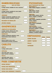 menu desing template restaurant
