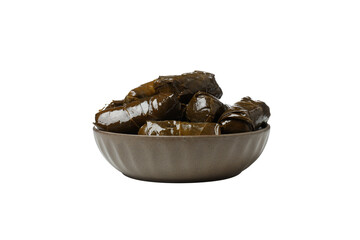 PNG,Dolma in a bowl, isolated on white background
