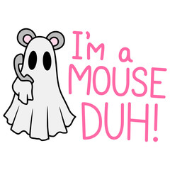 Cartoon Ghost Mouse
