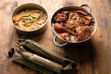 Gudeg sambal goreng krecek lontong is traditional food from Yogyakarta. Indonesian food.