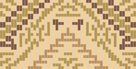 Traditional Design Islamic Geometric Pattern Backgroundfolk Embroidery, Aztec Geometric Ornament Print. Design for Carpet, Wallpaper, Clothing, Wrapping, Fabric