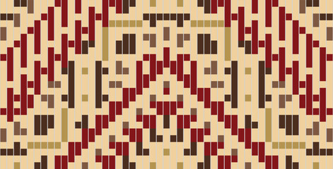 Shawl Ikat Blouse Patternfolk Embroidery, Aztec Geometric Ornament Print. Design for Carpet, Wallpaper, Clothing, Wrapping, Fabric