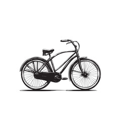 Fototapeta premium Gravel, road, touring bikes in silhouette style. Vector illustration isolated on white