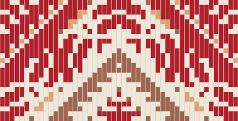 Geometry Shapes Abstract Geometric Pattern Designfolk Embroidery, Aztec Geometric Ornament Print. Design for Carpet, Wallpaper, Clothing, Wrapping, Fabric