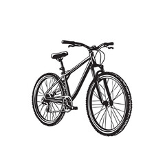 Gravel, road, touring bikes in silhouette style. Vector illustration isolated on white