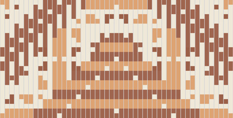 Mexican Ikat Seamless Patternfolk Embroidery, Aztec Geometric Ornament Print. Design for Carpet, Wallpaper, Clothing, Wrapping, Fabric