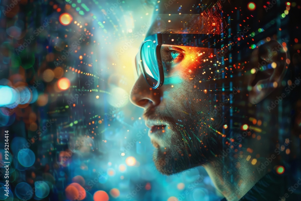 Poster data-driven marketing in a surreal fantasy.