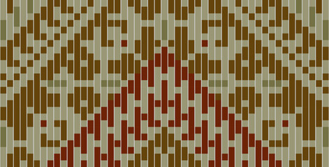 Retro Geometric Patterns Mathfolk Embroidery, Aztec Geometric Ornament Print. Design for Carpet, Wallpaper, Clothing, Wrapping, Fabric