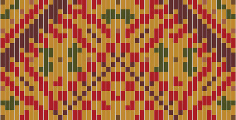 Pixel Art Abstract Geometric Abstract Patternfolk Embroidery, Aztec Geometric Ornament Print. Design for Carpet, Wallpaper, Clothing, Wrapping, Fabric