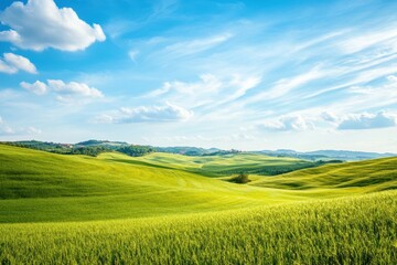 Obraz premium Scenic Rolling Hills in Countryside Landscape