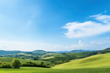 Obraz premium Picturesque Countryside Landscape with Rolling Hills